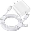 USB C Fast Charger for Apple iPad Pro 13/12.9/11 in 2026-2018,iPad 11th(A16),iPad Air 5th/Mini 7th,iPhone 17/16/15 Series,USB C Charger Fast Charging Adapter Wall Block with 6FT USBC to C Cable Cord view 1