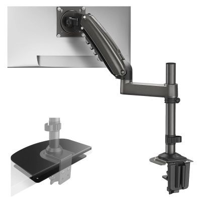 HUANUO Single Monitor Mount, Adjustable Monitor Arm Desk Mount Fits 13-32 inch Screen