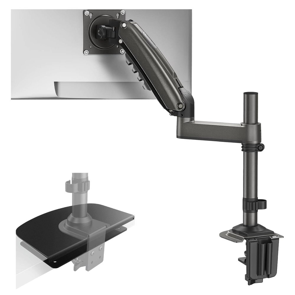 HUANUO Single Monitor Mount, Adjustable Monitor Arm Desk Mount Fits 13-32 inch Screen