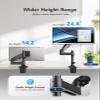 HUANUO Single Monitor Mount, Adjustable Monitor Arm Desk Mount Fits 13-32 inch Screen view 4
