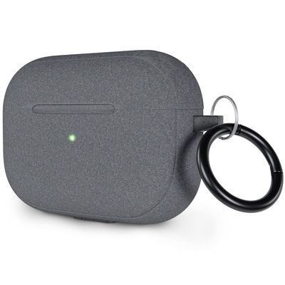 Blaspins AirPods Pro Case, Military Hard Shell, Full-Body Rugged Sand Matte Protective Cover Case Skin Shockproof, Secure Lock Clip with Keychain for AirPod Pro 2019 [Front LED Visible] - Sand Stone