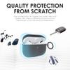 Blaspins AirPods Pro Case, Military Hard Shell, Full-Body Rugged Sand Matte Protective Cover Case Skin Shockproof, Secure Lock Clip with Keychain for AirPod Pro 2019 [Front LED Visible] - Sand Stone view 3
