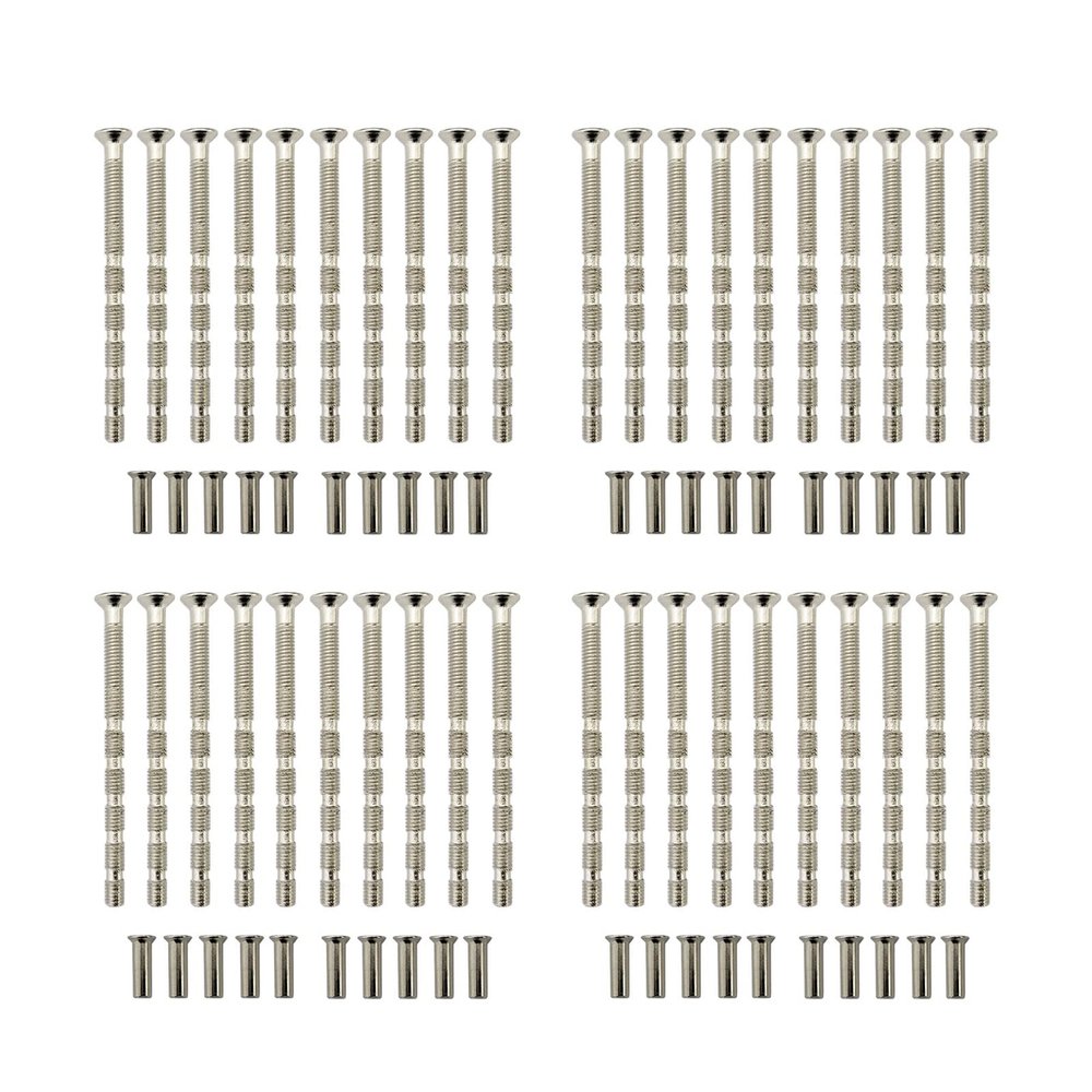 40 Sets M4 *60MM Bolt Connecting Screws and Sleeve Male to Female for Door Handle Knobs Escutcheons and Others