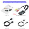 Bcrokory Male RCA to HDMI Converter with HDMI Cable for DVD/STB/VHS with Female RCA Output(RCA Cable Integrated), CVBS AV Composite to HDMI Converter Supports Full HD 720P/1080P Output Switch view 2