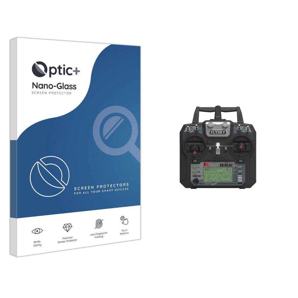 Optic+ Nano Glass Screen Protector Compatible With FlySky FS-i6X
