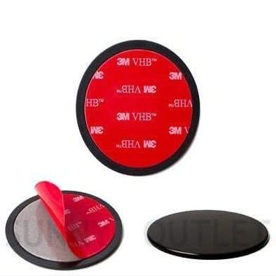 Navitech 80mm (Twin Pack) in Car Adhesive Universal Dash Disc for Windscreen Suction Cups Compatible with Garmin Drive 52 UK MT-S 5 Inch Sat Nav