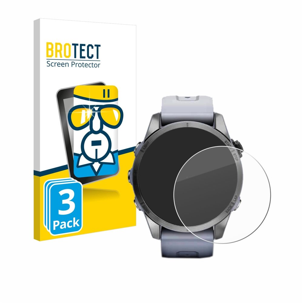 brotect Tempered Glass Screen Protector Compatible with Garmin Fenix 7S (42 mm) (3 Pack) 9H