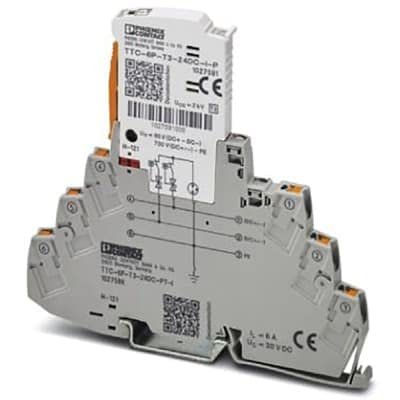 1027586, Type 3 Surge Protection Device, Protective Plug+Base, 2pos, 24VDC, TTC-6P-T3-24DC-PT-I