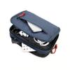 TROIKA Business Tech Pouch 2 Cable Bag for Electronic Accessories Polyester in Blue Dimensions: 23.5 cm x 17 cm x 3.5 cm BGO44/DB, blue, 23,5cm, Modern view 3