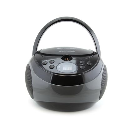 Emerson EPB-3000 Portable CD Player with AM/FM Radio, Programmable Memory, Dual Stereo Speakers, 3.5mm AUX Input, and Two-Way Power for Home or On-The-Go Entertainment  Ideal for Music Lovers