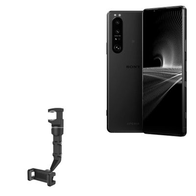 BoxWave Car Mount Compatible with Sony Xperia 1 III - Rearview Mirror Car Mount, Rear View Mirror Adjustable GPS Car Mount - Jet Black
