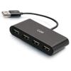 C2G 4-Port USB-A 3.0 Hub - SuperSpeed USB 5Gbps, Black (C2G54462) view 1
