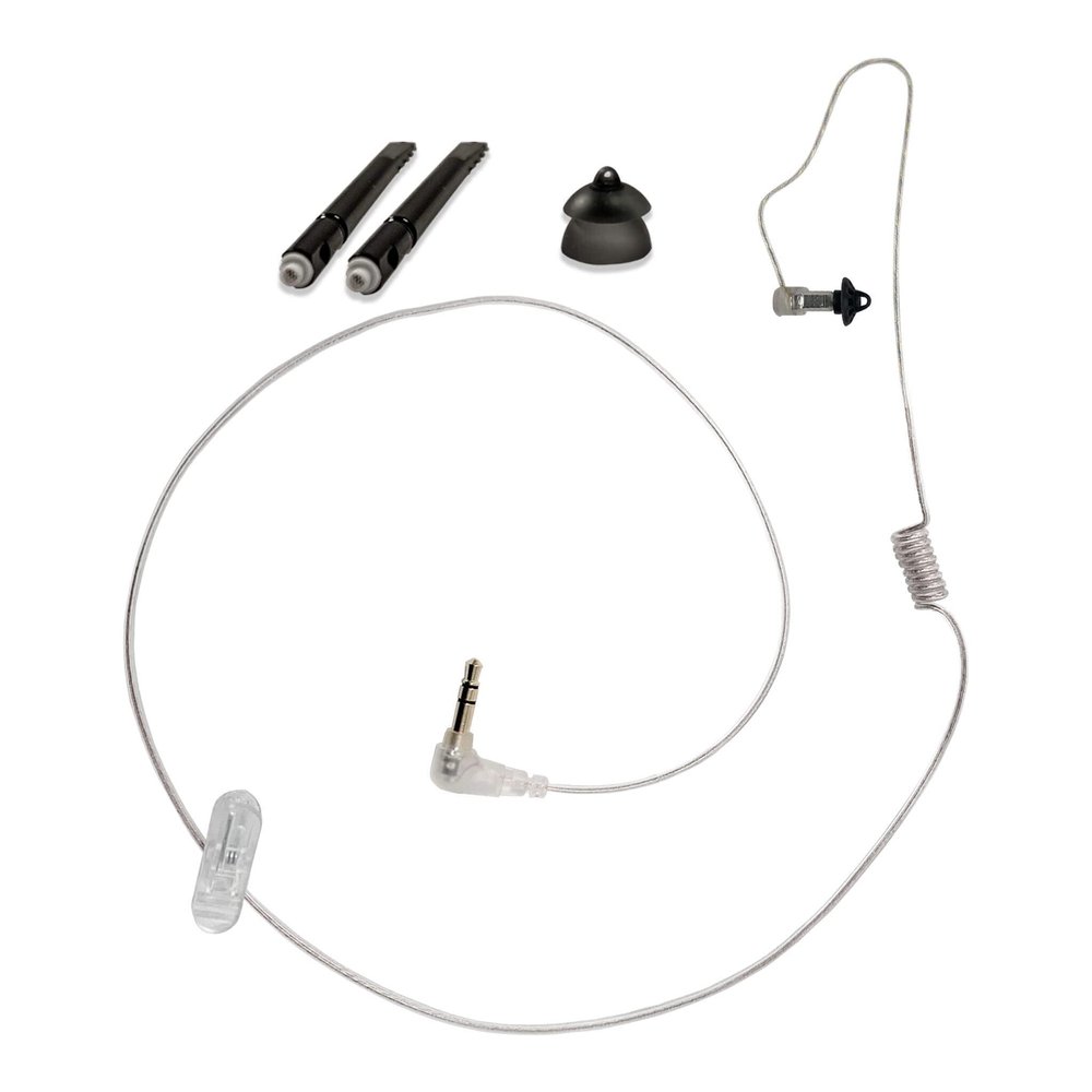 360 Flexo Covert/Tactical Radio Earpiece Ambidextrious- 3.5mm, Connects to Speaker Mic for Motorola, Si500, Kenwood, Icom, Relm, & More