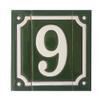 4.3' x 2.2' 11cm x 5.5cm Spanish Olive Classic Hand-Painted Number Tiles & Optional Metal Frames (Olive Number 1) view 4
