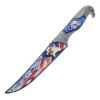 ASR Outdoor 13 inch Decorative American USA Flag Eagle Etched Collectors Hunting Knife, Ornamental Scabbard and Handle view 2