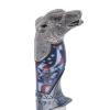 ASR Outdoor 13 inch Decorative Native Howling Wolf Etched Collectors Hunting Knife, Ornamental Scabbard and Handle view 4
