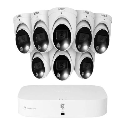 8-channel Fusion NVR System with Smart Deterrence and Mask Detection Security Cameras 8