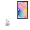 BoxWave Adapter Compatible with Samsung Galaxy Tab S6 Lite - USB-A to C PortChanger (5-Pack), Type-C OTG Convert Charging Data Adapter - Metallic Silver view 1