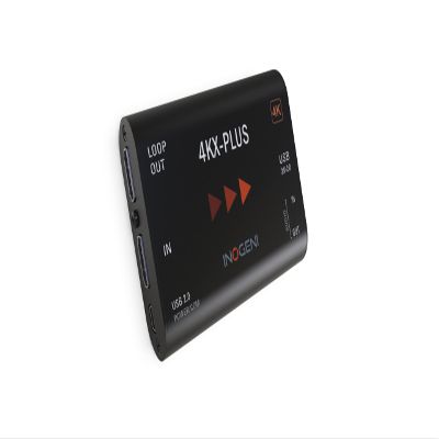 4KX-Plus by Inogeni, Ultra HD to USB 3.0 with HDMI Loop, Professional Video & Audio Converter, BYOM/BYOB, Plug'n Go, Up to 60 fps, Compatible with Cisco Webex, Made in Canada