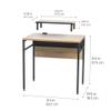 IRIS USA Computer Desk, 32" L x 22" W Slim Rustic Industrial Table with Monitor Stand, Matte Black Steel Frame, Heavy Duty Wooden Tabletop, Home Office Laptop Stand for Small Space view 3