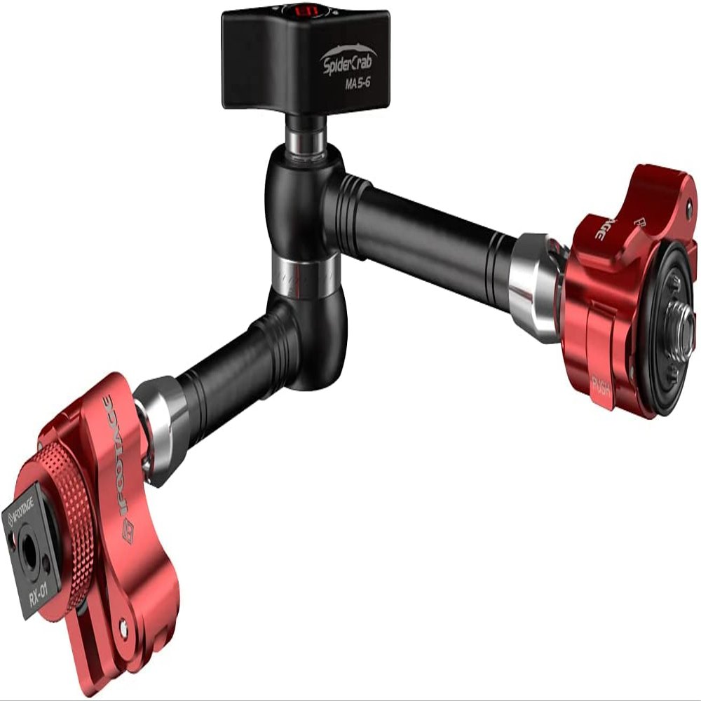 IFOOTAGE Magic Arm Clamp MA5-6, 11 Inches Adjustable Friction Power Articulating Magic Arm with 1/4" and 3/8" Thread Screw for DSLR Camera Rig/LCD Monitor/LED Lights
