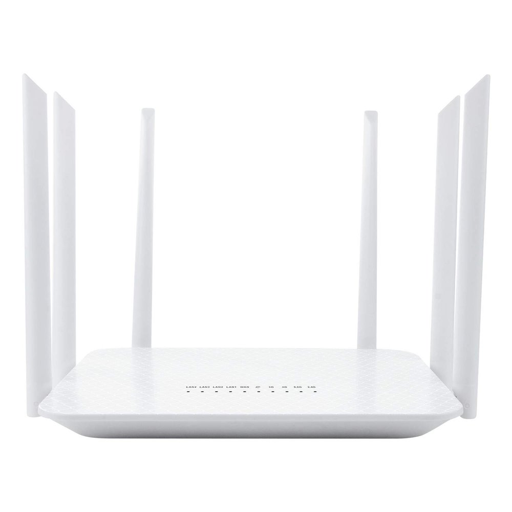 TUOSHI AC1200 Dual Band Unlocked 4G LTE Modem Router with SIM Card Slot, 1200Mbps Mesh WiFi, EC25-AFX Qualcomm Chipset, 5dBi High Gain Antennas, Support T-Mobile AT&T (six Antenna)