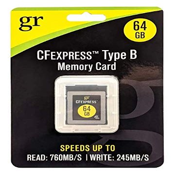 GoRAM 64GB CFExpress Card Type B CF Express Memory Card Compatible with Nikon, Panasonic & Canon DSLR Cameras (64GB r760MB/s w245MB/s) DCFXGR64