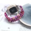C&L Accessories Bracelet Compatible with Fitbit Versa 3/Fitbit Versa 4/Fitbit Sense 2/Fitbit Sense Bands for Women, Beaded Adjustable Gemstone Replacement Wristband Straps (Natural Light) view 2