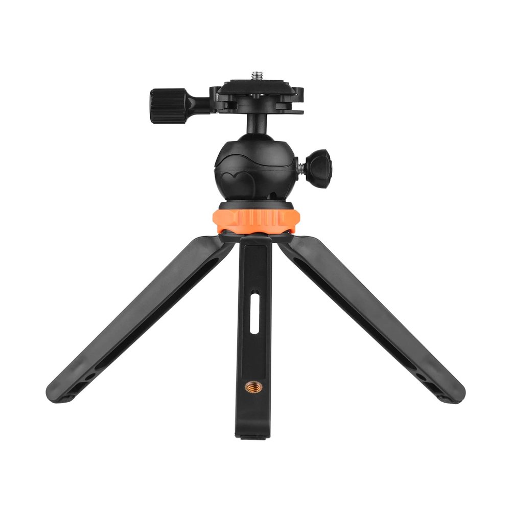 Andoer Portable Mini Desktop Tripod with 2 Levels of Adjustable Height Max. Load Bearing 1.2KG 1/4 Inch Screw for Camera Camcorder Smartphone