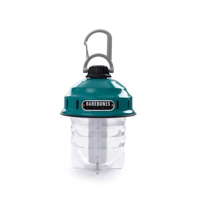 Barebones Beacon Hanging Light  Teal, Rechargeable LED Camping Lantern with Adjustable Brightness  Weatherproof Vintage-Style Hanging Lantern for Outdoor Adventures and Year-Round Use