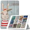 DuraSafe Cases for iPad mini 5 7.9 Inch 2019 [ Mini 5th Gen ] A2133 A2124 A2126 A2125 Printed Smart Trifold Lightweight Soft Silicone Transparent Front & Back Cover - Rabbit Cartoon Print view 1