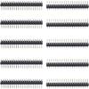 10pcs Break-Away 0.1" 2x20 Pin 40Pin Strip Dual Male Headers for Raspberry Pi Zero GPIO (Long 11mm / 0.43") view 1