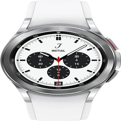 Samsung Galaxy Watch 4 Classic 42mm Smartwatch with ECG Monitor Tracker for Health Fitness Running Sleep Cycles GPS Fall Detection Bluetooth US Version, Silver (Renewed)