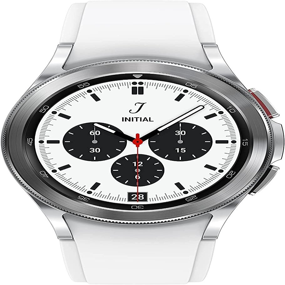 Samsung Galaxy Watch 4 Classic 42mm Smartwatch with ECG Monitor Tracker for Health Fitness Running Sleep Cycles GPS Fall Detection Bluetooth US Version, Silver (Renewed)