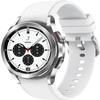 Samsung Galaxy Watch 4 Classic 42mm Smartwatch with ECG Monitor Tracker for Health Fitness Running Sleep Cycles GPS Fall Detection Bluetooth US Version, Silver (Renewed) view 2