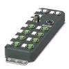 2701493, Distributed I/O Device, Digital Input Device, 16DI, 24VDC, 8xM12 Double Occupancy, AXL E EIP DI16 M12 6P view 1
