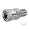 HMKUGO 1/8 BSPP Male to 8MM Female Quick-Disconnect Connector Adapter, Stainless Steel, PCP Paintball Charging Fittings with Sealing O-Ring view 1