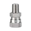 HMKUGO 1/8 BSPP Male to 8MM Female Quick-Disconnect Connector Adapter, Stainless Steel, PCP Paintball Charging Fittings with Sealing O-Ring view 2