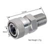 HMKUGO 1/8 BSPP Male to 8MM Female Quick-Disconnect Connector Adapter, Stainless Steel, PCP Paintball Charging Fittings with Sealing O-Ring view 4