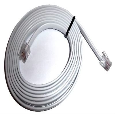 RJ10 RJ9 RJ22 4P4C TELEPHONE HANDSET CABLE - VARIOUS LENGTHS (Straight cable length - 1m)