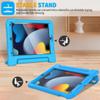 SUPLIK Kids Case for iPad 9th/8th/7th Generation -10.2 inch 2021/2020/2019, Built with Screen Protector, Durable Shockproof Handle Stand Case for Apple iPad Gen 9/8/7, Blue view 4