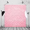 BELECO 8x6ft Fabric Pink Brick Wall Photography Backdrop Brick Background Backdrop for Baby Shower Girls Birthday Party Decor Newborn Baby Photoshoot Children Kids Portrait Background Studio Props view 2