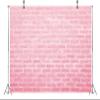 BELECO 8x6ft Fabric Pink Brick Wall Photography Backdrop Brick Background Backdrop for Baby Shower Girls Birthday Party Decor Newborn Baby Photoshoot Children Kids Portrait Background Studio Props view 4