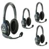 Eartec UL4D Ultralite Full Duplex Wireless Headset Communication for 4 Users - 4 Dual Ear Headsets with SolidSignal Cleaning Wipes Bundle view 2