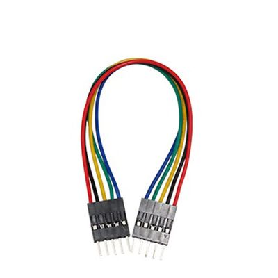 Unifizz PVC Multicolored Dupont Wire Length 200mm 5Pin Male to Male Terminal Wire Jumper Cable, Breadboard Jumper Ribbon Cable Kit, Multicolored 10pcs