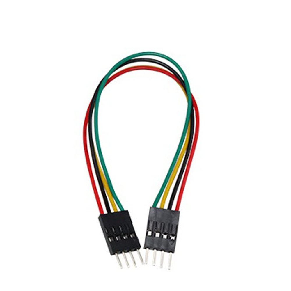 Unifizz PVC Multicolored Dupont Wire Length 1m 4Pin Male to Male Terminal Wire Jumper Cable, Breadboard Jumper Ribbon Cable Kit, Multicolored 10pcs