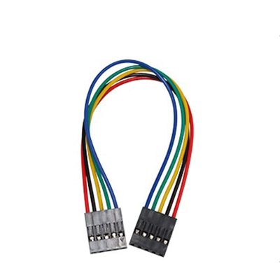 Unifizz PVC Multicolored Dupont Wire Length 200mm 5Pin Female to Female Terminal Wire Jumper Cable, Breadboard Jumper Ribbon Cable Kit, Multicolored 10pcs