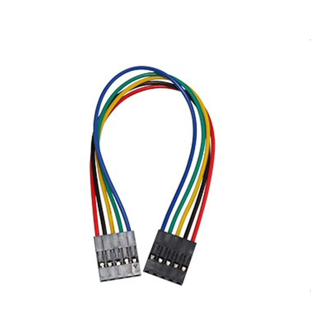 Unifizz PVC Multicolored Dupont Wire Length 200mm 5Pin Female to Female Terminal Wire Jumper Cable, Breadboard Jumper Ribbon Cable Kit, Multicolored 10pcs