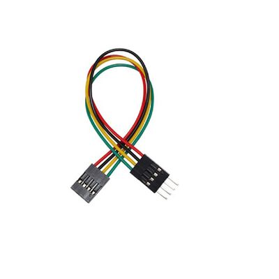 Unifizz PVC Multicolored Dupont Wire Length 200mm 4Pin Male to Female Terminal Wire Jumper Cable, Breadboard Jumper Ribbon Cable Kit, Multicolored 10pcs
