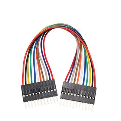 Unifizz PVC Multicolored Dupont Wire Length 300mm 11Pin Male to Male Terminal Wire Jumper Cable, Breadboard Jumper Ribbon Cable Kit, Multicolored 10pcs